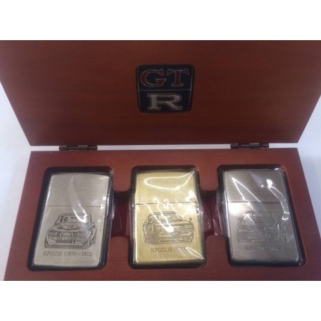 Skyline GT-R ③ 3 pieces wooden box ZIPPO Limited Edition