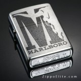 Marlboro Big Black M Buffalo skull Zippo Lighter 2004