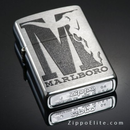 Marlboro Big Black M Buffalo skull Zippo Lighter 2004