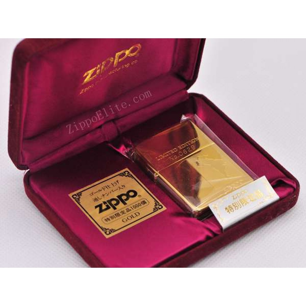 ZIPPO lighter limited edition gold plated Windy girl